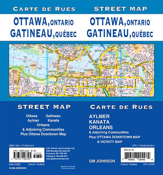 Ottawa, Ontario / Gatineau, Québec Street Map